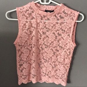 Lace crop top.